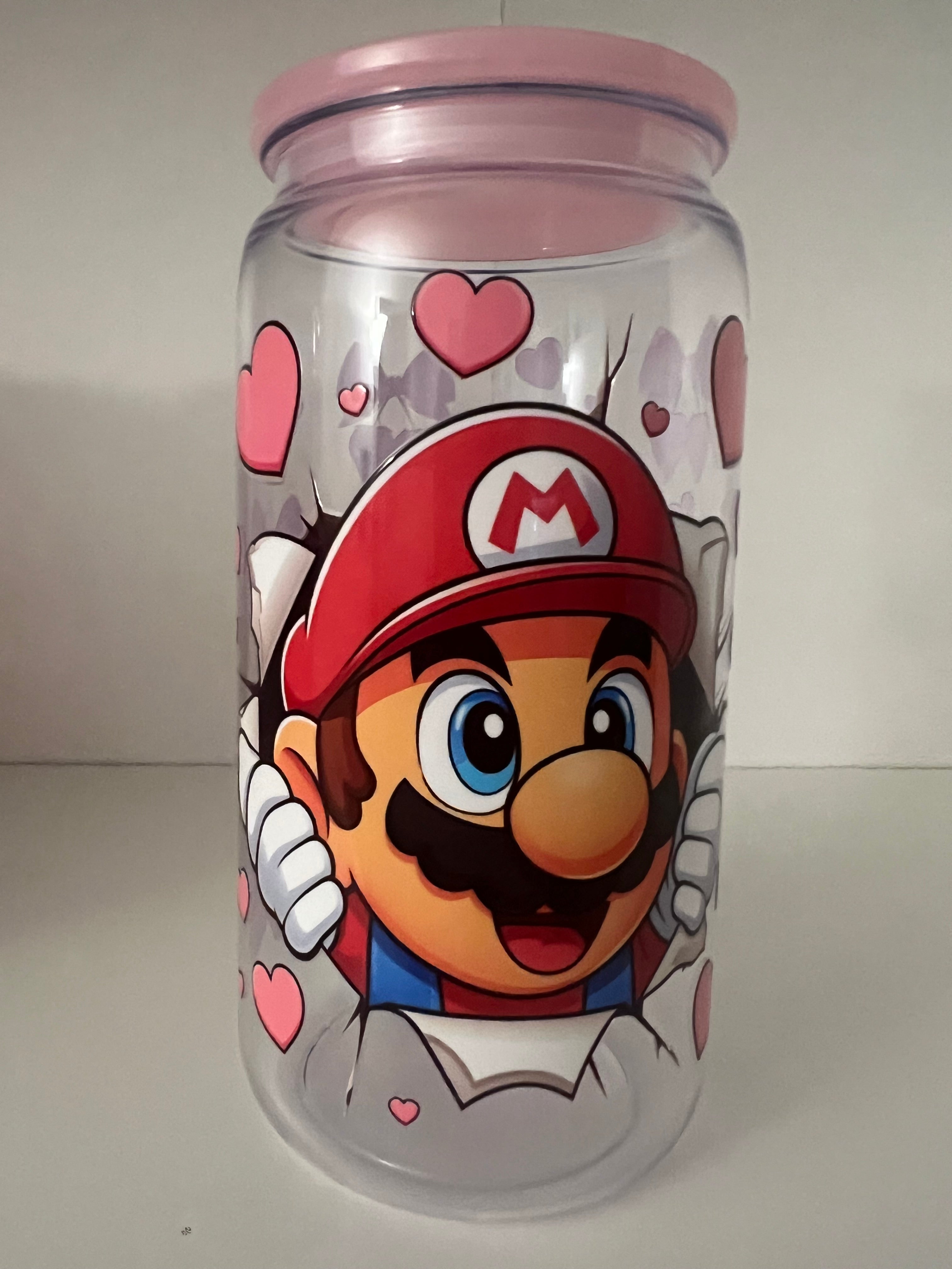 Mario Pink StrawberryBows 16oz Cup