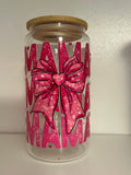 MAMA Bow 16oz Glass Cup