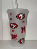 SF 49er Bows Plastic 24oz Cup