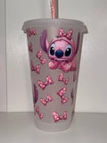 Angel Stitch Plastic 24oz Cup