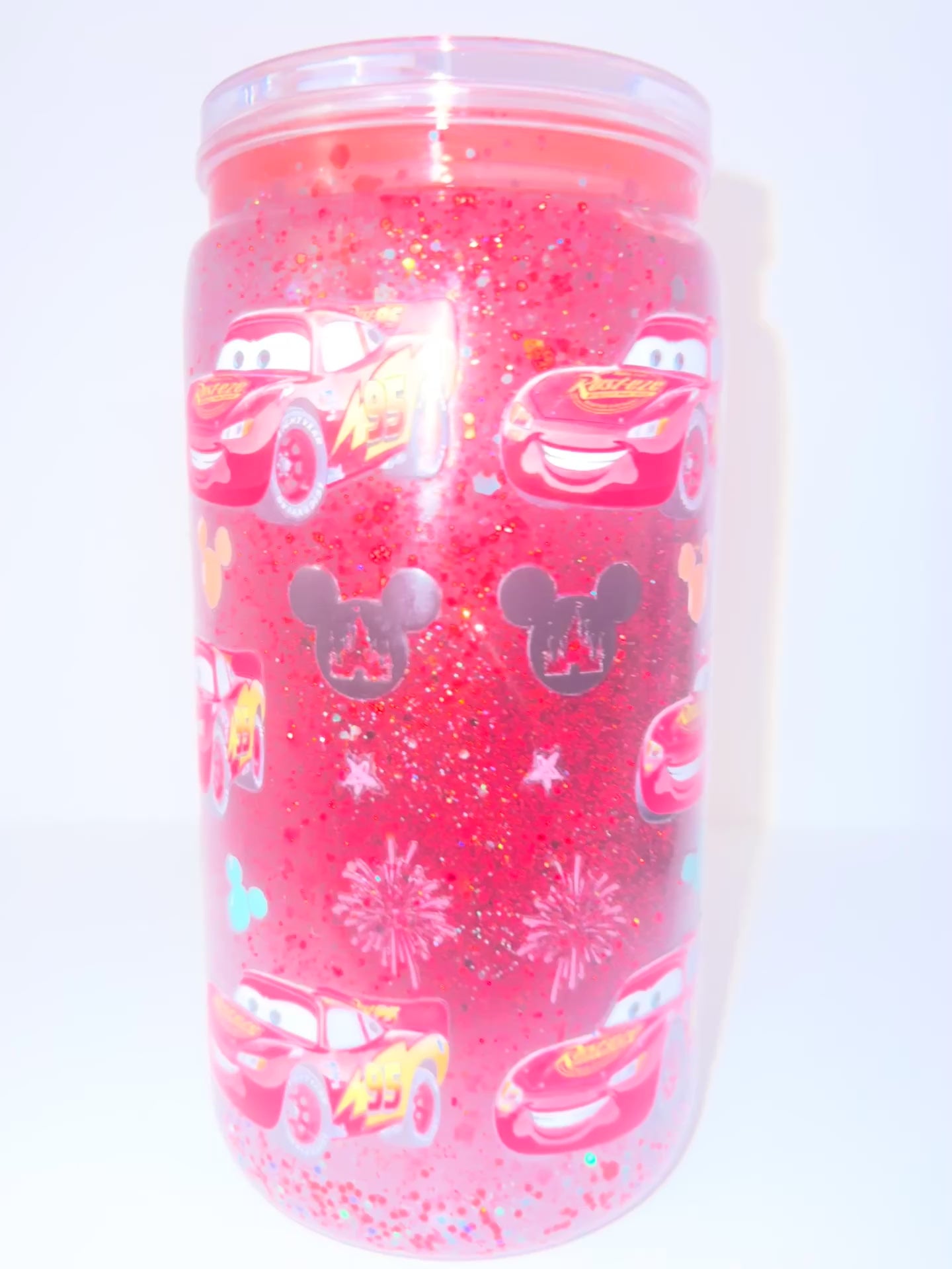 Red Cars 16oz Glitter Snow Globe