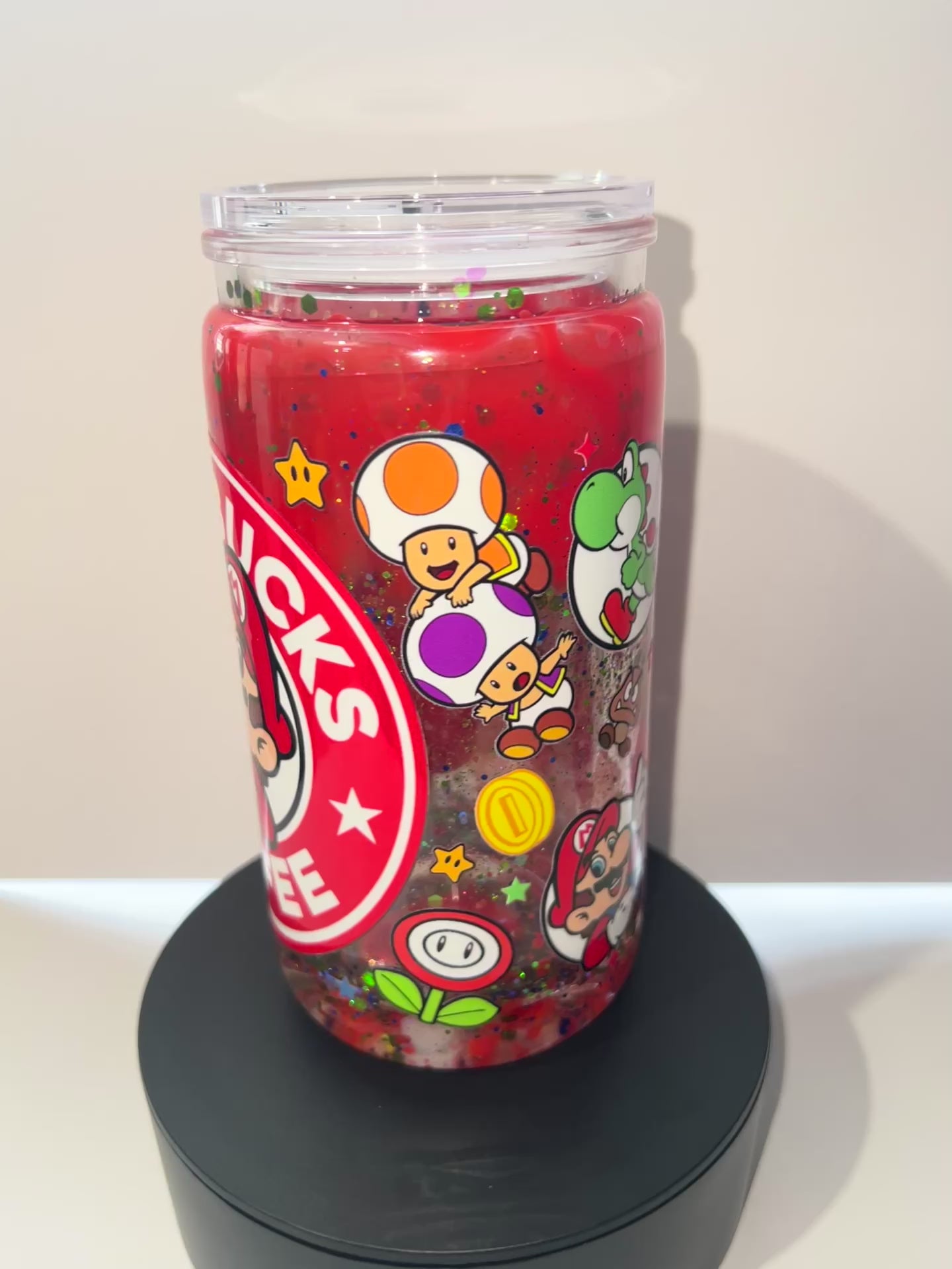 Super Mario 16oz Lava SnowGlobe Cup