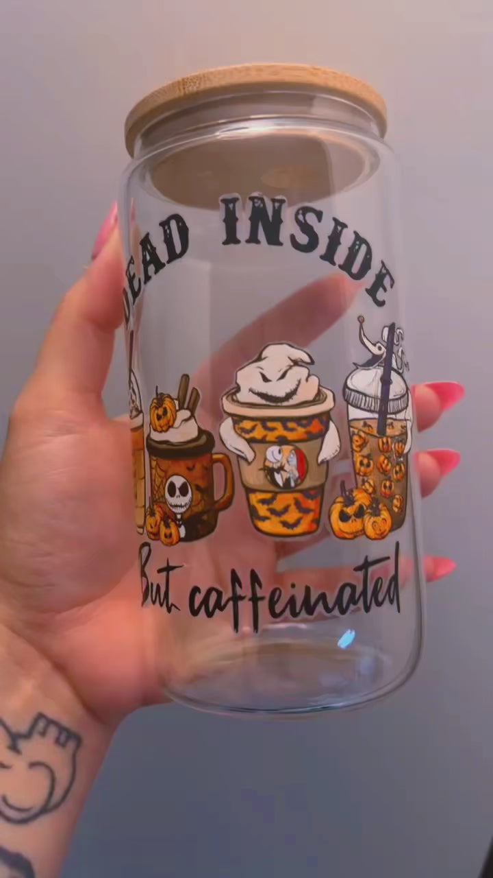 Nightmare Before Xmas 16oz Glass Cup